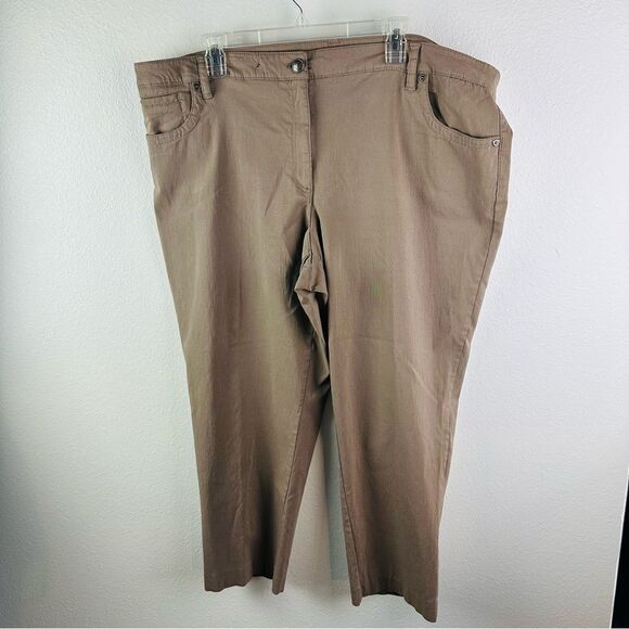 Zac & Rachel Tan Pants Women’s Size 24W - Picture 1 of 3